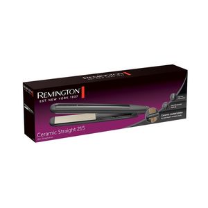 Placa de indreptat parul Remington Ceramic Straight 215, invelis ceramic, temperatura maxima 215 C, negru