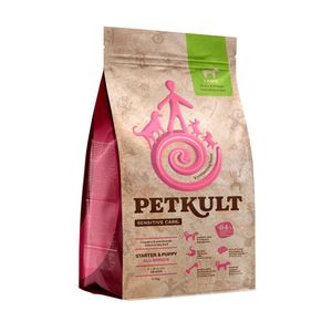 Hrana uscata pentru caini juniori Petkult Sensitive Starter & Puppy, miel si orez, 1 kg
