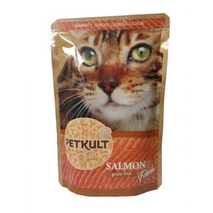 Hrama umeda pentru pisici Petkult, somon, 100 g