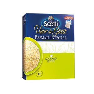 Orez usor de gatit Riso Scotti Basmati Integral, 2 x 125 g