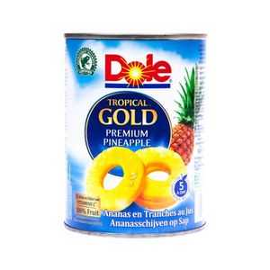 Felii de ananas in suc propriu Dole Gold, 567  g
