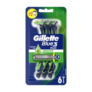 Set aparate de ras barbati, unica folosinta Gillette Blue3 Sensitive, 6 bucati