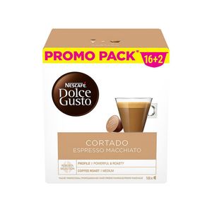 Capsule cafea Nescafe Cortado, compatibile Dolce Gusto, 18 capsule