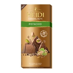 Ciocolata cu fistic si caramel Heidi, 80 g