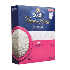 Orez usor de gatit Riso Scotti Jasmine, 2 x 125 g