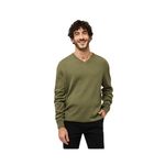 pulover-pentru-barbati-inextenso-decolteu-in-v-verde-kaki-marimea-l-1
