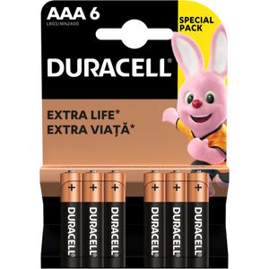 Set 6 baterii Duracell Basic AAA LR03