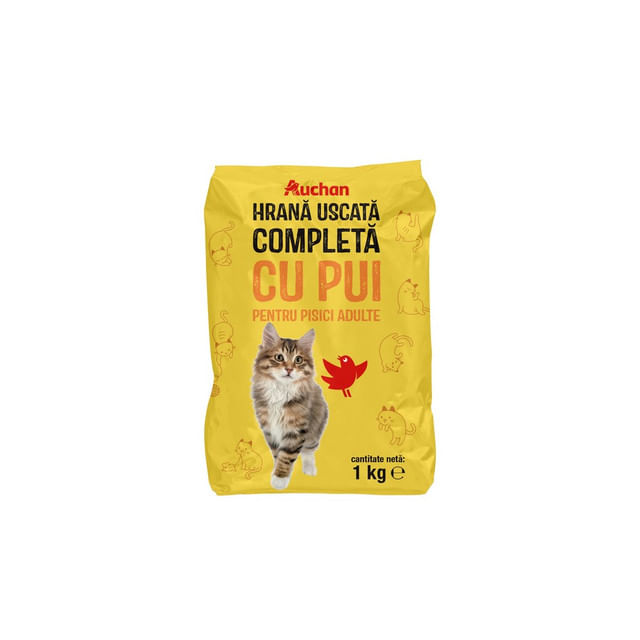 hrana-uscata-pentru-pisici-auchan-cu-pui-1-kg