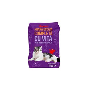 Hrana uscata pentru pisici Auchan, cu vita, 1 kg