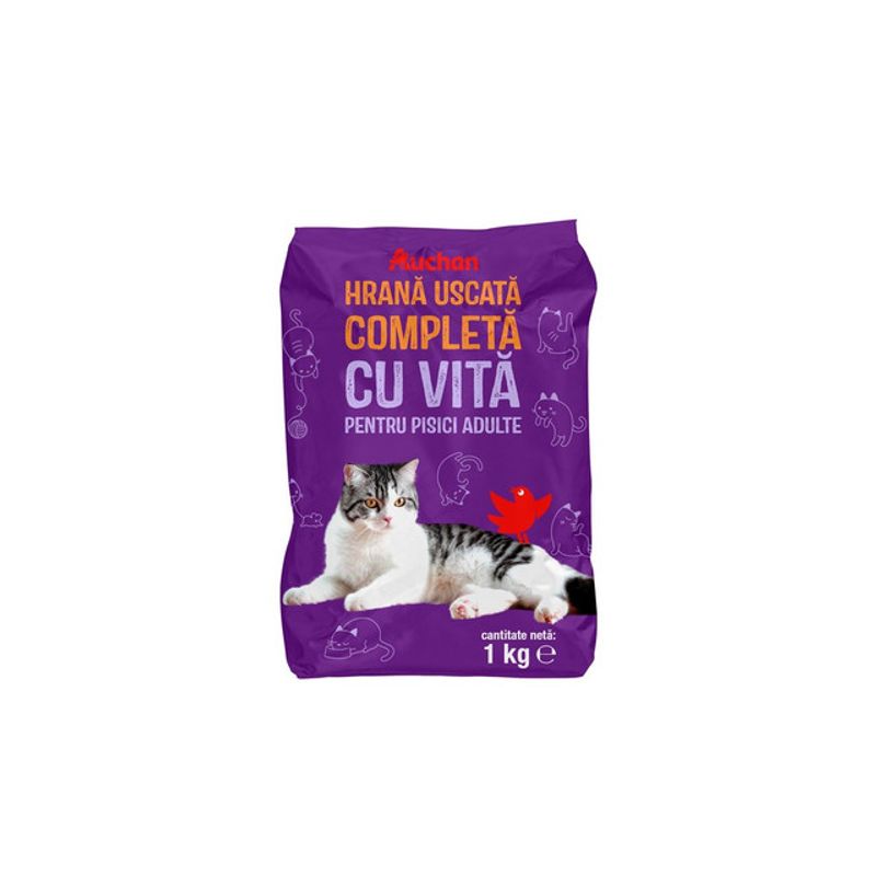 hrana-uscata-pentru-pisici-auchan-cu-vita-1-kg