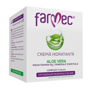 Crema hidratanta Farmec cu Aloe Vera, pentru ten, 50 ml