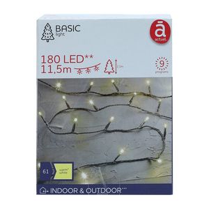 Instalatie de Craciun Actuel, interior si exterior, 180 LED-uri, 1.5m, alb cald