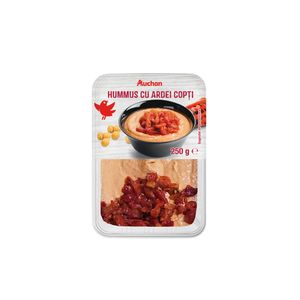Humus clasic Auchan, cu ardei copt, 250 g