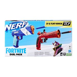 Blaster Nerf Fortnite Dual Pack - LP & Flint-Knock, 6 proiectile