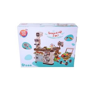 Set de joaca 2 in 1 One Two Fun, magazin si cafenea