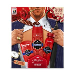 Set pentru cadou Old Spice Gentleman Captain: Gel de dus, 250 ml + Deodorant stick, 50 ml + Deodorant spray, 150 ml
