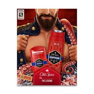 Set pentru cadou Old Spice Dark Captain: Gel de dus, 250 ml + Deodorant stick, 50 ml