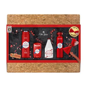 Set pentru cadou Old Spice Cork Box Whitewater: Gel de dus, 250 ml + Deodorant stick, 50 ml + Deodorant spray, 150 ml + Aftershave, 100 ml + Papion