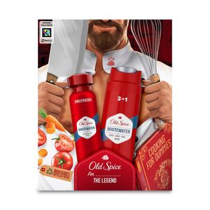 Set pentru cadou Old Spice Chef: Gel de dus Whitewater, 250 ml + Deodorant spray Whitewater, 150 ml