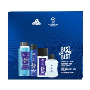 Set pentru cadou Adidas Best Of The Best: After Shave, 100 ml + Deodorant Natural Spray, 75 ml + Deodorant spray corp, 150 ml + Gel de dus, 250 ml