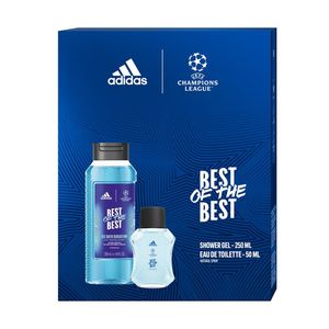 Set pentru cadou Adidas Uefa Best Of The Best: Apa de toaleta, 50 ml + Gel de dus, 250 ml