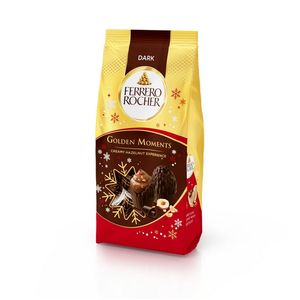 Bomboane ciocolata neagra si crema de alune Ferrero Collection Gold Moments, 90 g