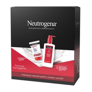 Set pentru cadou Neutrogena: Lotiune de corp, 250 ml + Crema maini neparfumata, 50 ml