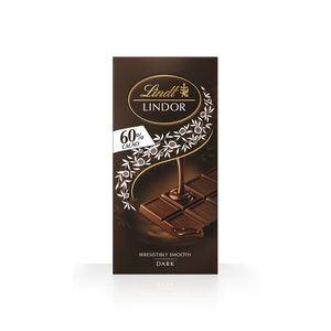 Ciocolata neagra Lindt Lindor, 60% cacao, 100 g