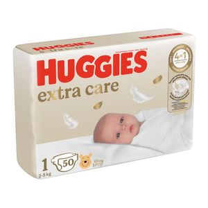 Scutece Huggies Extra Care, marimea 1, 2 - 5 kg, 50 bucati