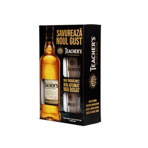 Whisky Teacher's Blended, 40% alcool, 0.7 l + 2 Pahare