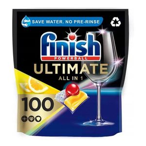 Detergent capsule pentru masina de spalat vase Finish Quantum Ultimate Lemon, 100 spalari