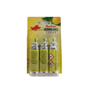 Odorizant de camera cu rezerve Auchan, aroma lamaie, 3 x 15 ml