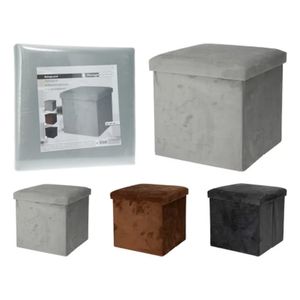 Taburet pliabil cu spatiu de depozitare, dimensiuni 38 x 38 x 38 cm, diverse modele