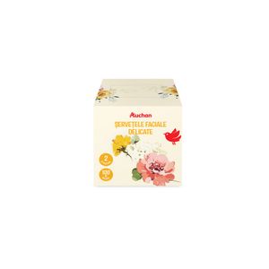Servetele faciale Auchan, 2 straturi, 100 bucati
