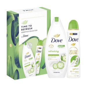 Set pentru cadou Dove: Gel de dus Refreshing, 250 ml + Deodorant Cucumber & Green Tea, 150 ml