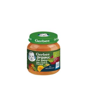 Piure bebelusi pentru inceperea diversificarii Gerber Bio cu mar, 125 g