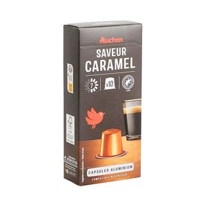 Capsule cafea Auchan Aroma Caramel, compatibile Nespresso, 10 capsule