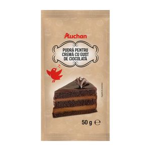 Pudra crema pentru prajituri Auchan, aroma ciocolata, 55 g