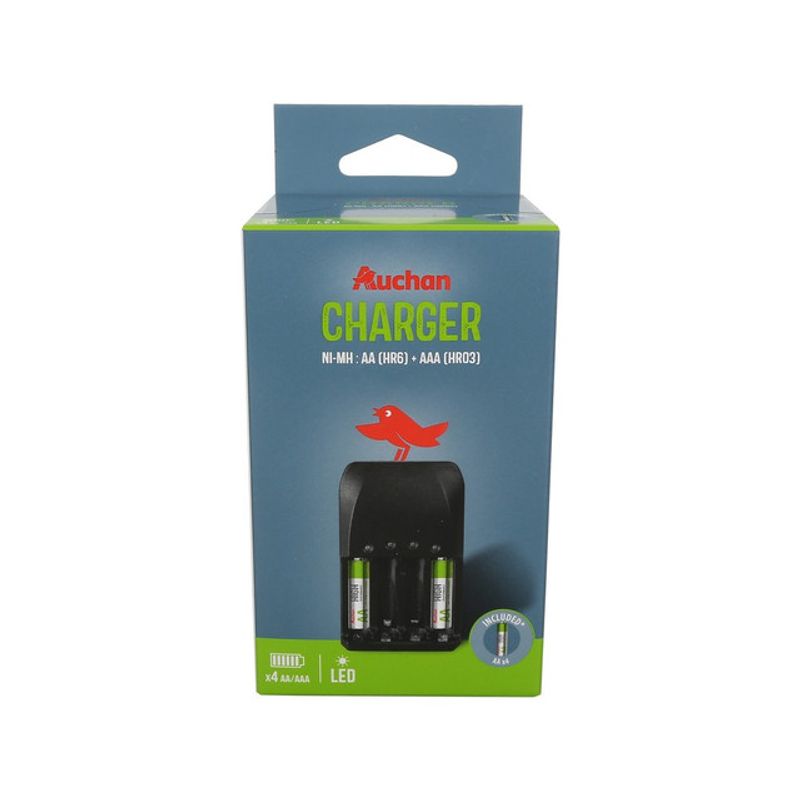 incarcator-pentru-baterii-reincarcabile-auchan-4-sloturi