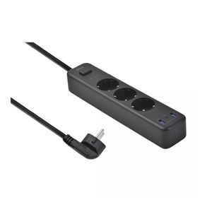 Prelungitor Qilive, 3 prize, 3 porturi USB, negru