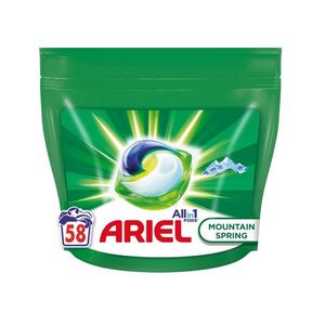 Detergent capsule pentru rufe Ariel All in One PODS Mountain Spring, 58 spalari
