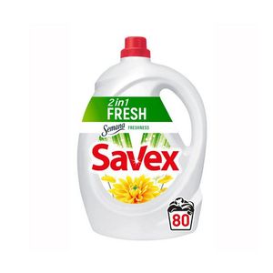 Detergent lichid Savex 2 in 1 Fresh, 80 spalari, 4.4 l