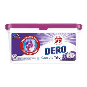 Detergent de rufe capsule Dero 2in1, levantica, 27 spalari