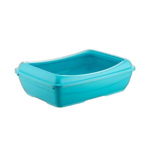 Litiera cu rama pentru pisici Miau Miau, albastru, 49.5 x 37.5 x 15 cm