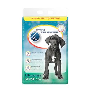 Covoras absorbant 4Dog, 60 x 90 cm, 10 bucati