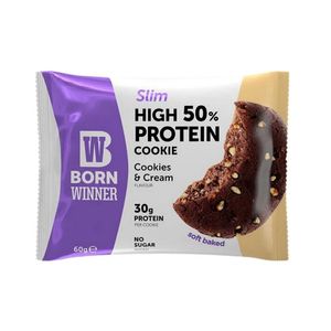 Biscuite proteic Born Winner Slim Cookies & Cream, 60 g