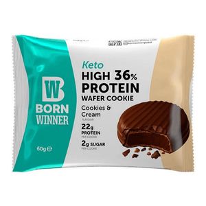 Biscuite proteic Born Winner Keto Cookies & Cream, 60 g