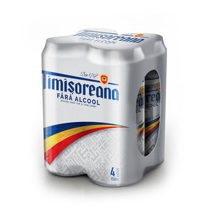 Bere blonda fara alcool Timisoreana, 4 x 0.5 l