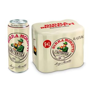Bere blonda Birra Moretti, 5+1 x 0.5 l