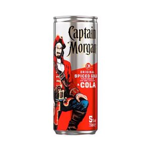 Rom Captain Morgan & Cola, 5% alcool, 0.25 l